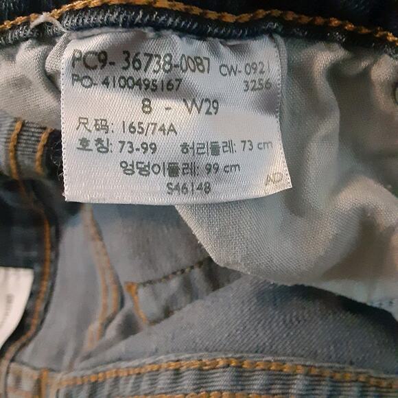 Signature By Levi Strauss Mid Rise Boyfriend Cropped Cuffed Jeans Sz 8 - Picture 5 of 11